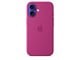 Telefon - Pokrowiec i etui - Apple iPhone 16 Silicone Case with MagSafe - Fuchsia - MYY53ZM/A