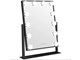 Lusterka kosmetyczne - UNIQ New York Mega Makeup Mirror with 12 LED lights - Black - 7275-1