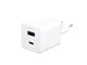 Telefon - Adapter i Ladowarka - empower by PanzerGlass Turbo 35W Charger incl. USB-C + USB-A | EU Plug | Silver White - EM94326