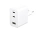 Telefon - Adapter i Ladowarka - empower by PanzerGlass Turbo 70W Multiple Charger incl. 2 x USB-C + USB-A | EU Plug | Silver White - EM31479
