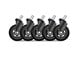 Fotel gamingowy - DUTZO Premium 3" Rubber Caster for IKEA Chairs - Black - Rubber - DGCAIK-75MMRBWU-BK