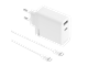 Telefon - Adapter i Ladowarka - realme SUPERVOOC 80W Dual Ports GaN Adapter with Type-C Cable - White - 631451000024