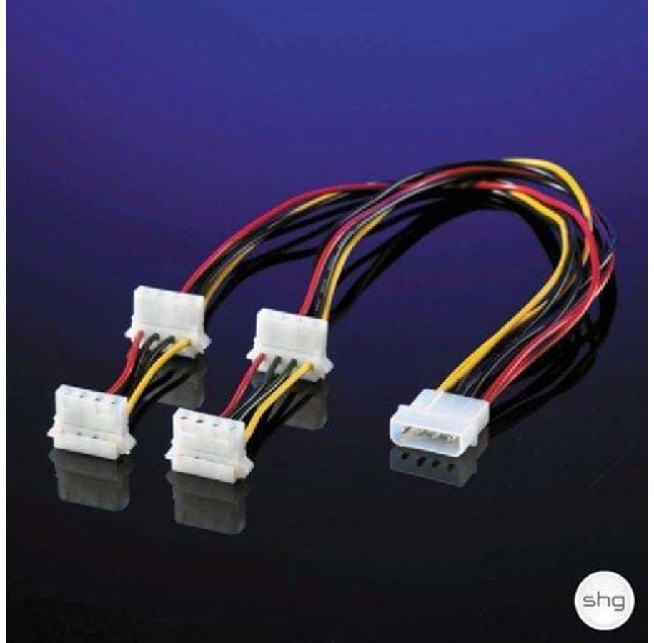 Kabel zasilajacy (wewnetrzny) - Roline Y-Cable 1 -> 4x5.25" connectors - 11.03.1003-50