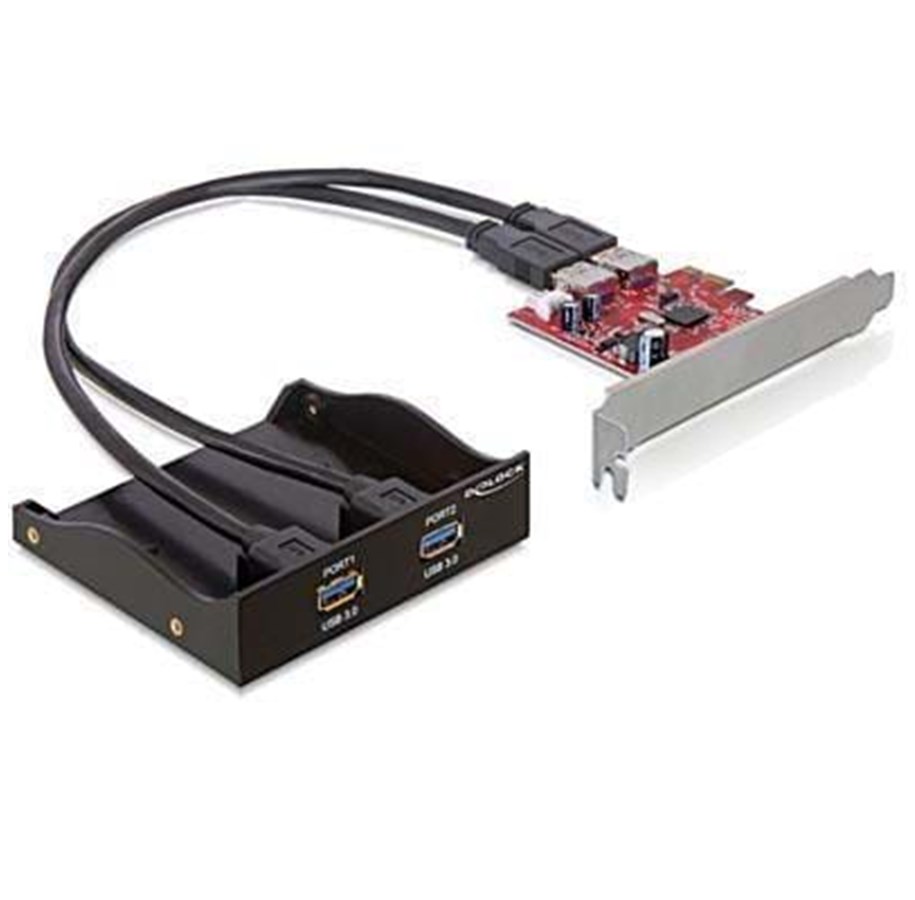 Kontroler, sterownik - DeLOCK PCI-Express x1 kort USB 3.0 2xT - 61775