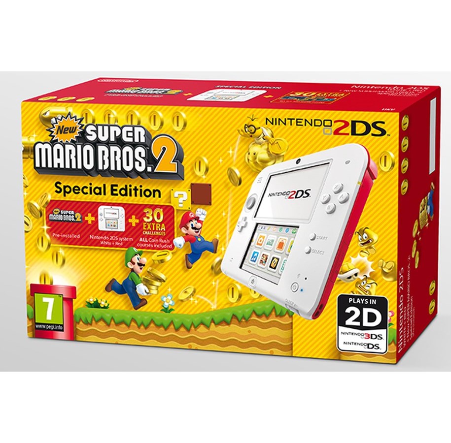 Konsola do gier - Nintendo 2DS - White & Red (New Super Mario Bros 2 Bundle) - 2203832