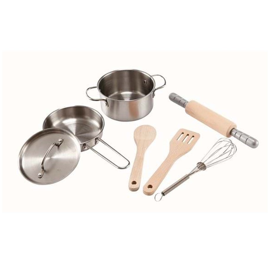 Zabawa w kuchnie  i akcesoria - Hape - Chef's Cooking Set - 6943478011960