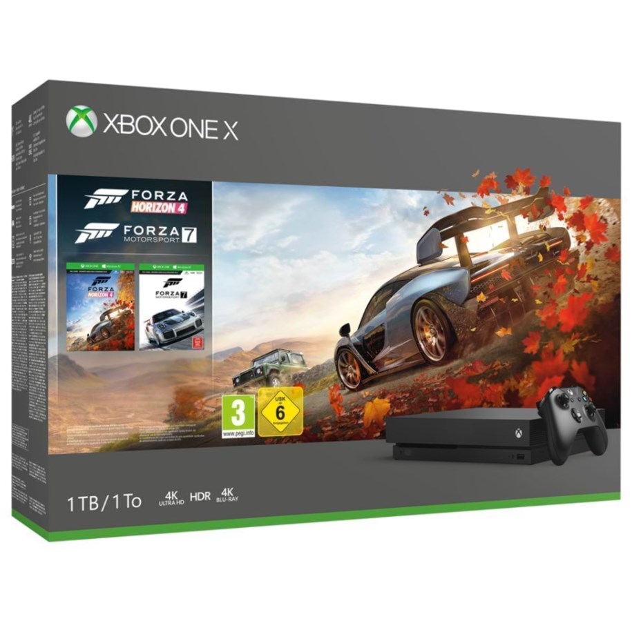 Konsola do gier - Microsoft Xbox One X - 1TB (Forza Horizon 4 + Forza Motorsport 7 Bundle) - CYV-00056