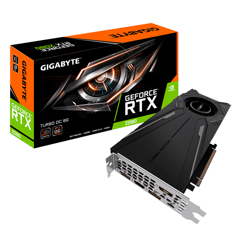 Karta graficzna - GIGABYTE GeForce RTX 2080 Turbo OC - 8GB GDDR6 RAM - Karta graficzna *DEMO* - GV-N2080TURBO OC-8GC