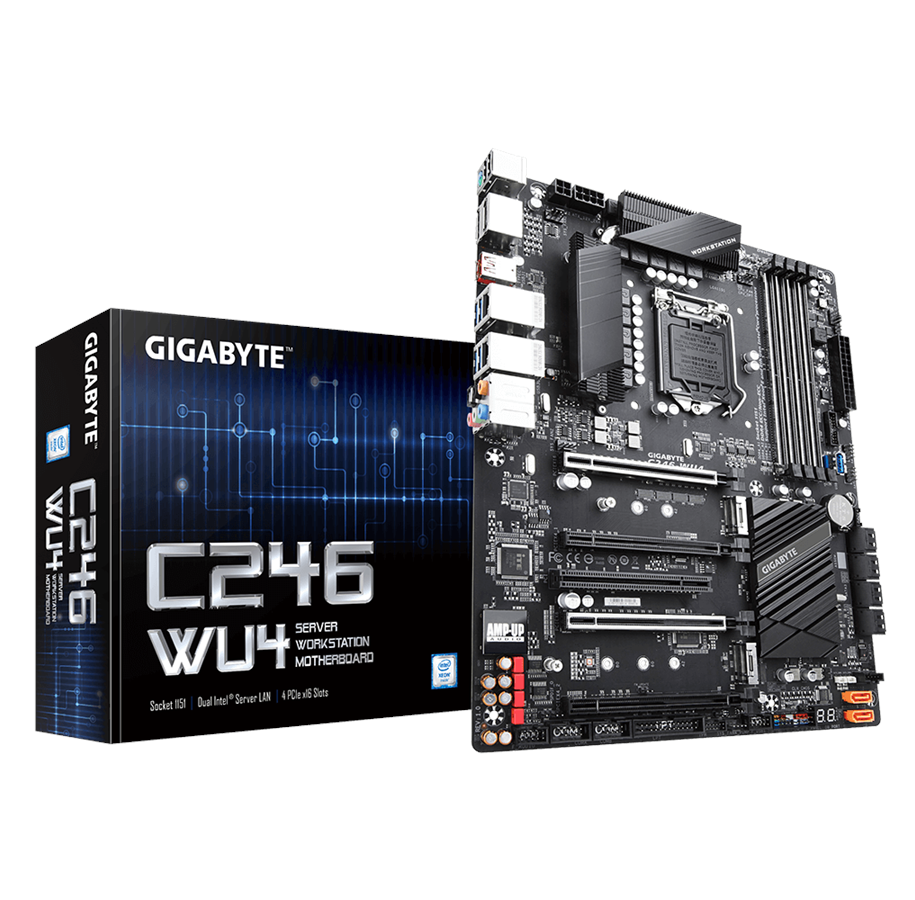 Plyta glówna - GIGABYTE C246-WU4 Płyta główna - Intel C246 - Intel LGA1151 socket - DDR4 RAM - ATX - 9MC246WU4-00-10