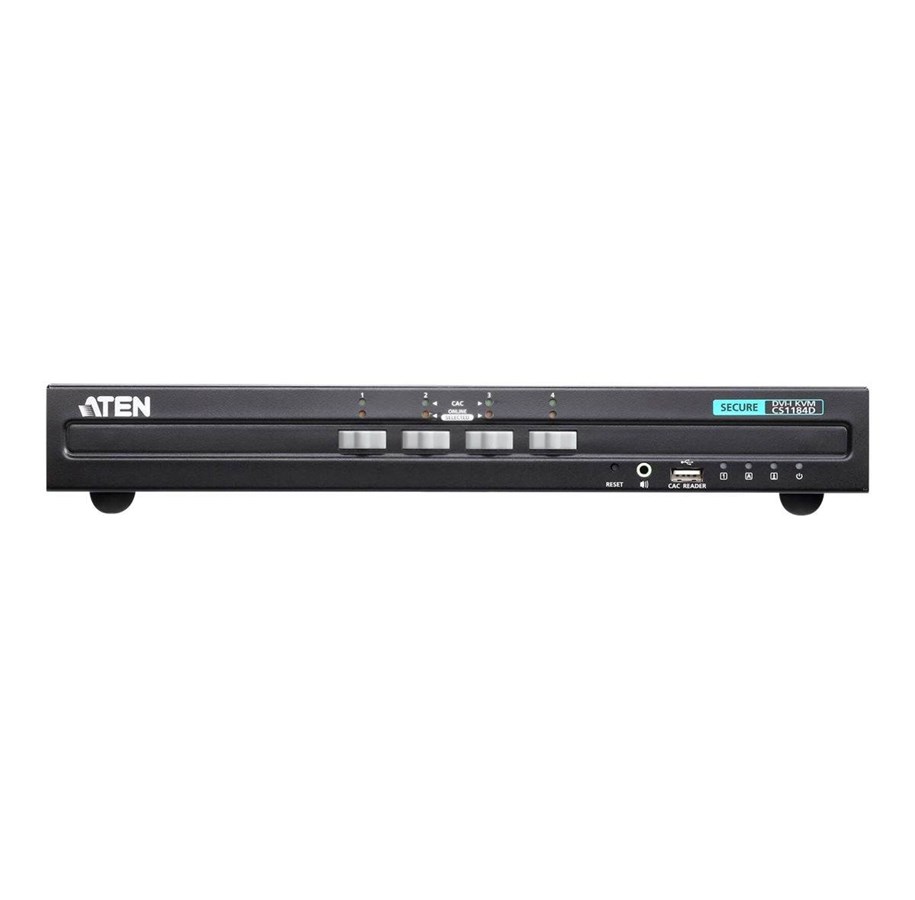 Przelacznik KVM - ATEN 4-Port USB DVI Secure KVM Switch - CS1184D-AT-G