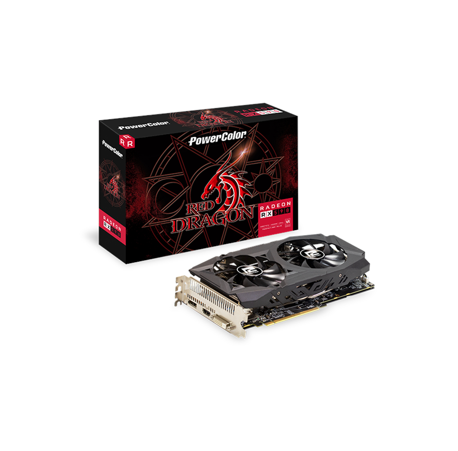 Karta graficzna - PowerColor Radeon RX 590 Red Dragon - 8GB GDDR5 RAM - Karta graficzna - AXRX 590 8GBD5-DHD
