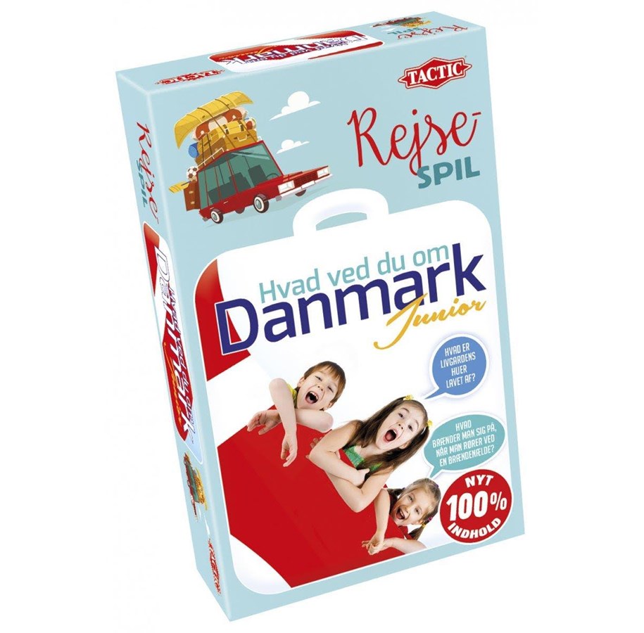 gry-planszowe-karciane-i-kosci - Tactic Hvad ved du om Danmark Junior rejsespil - 55130