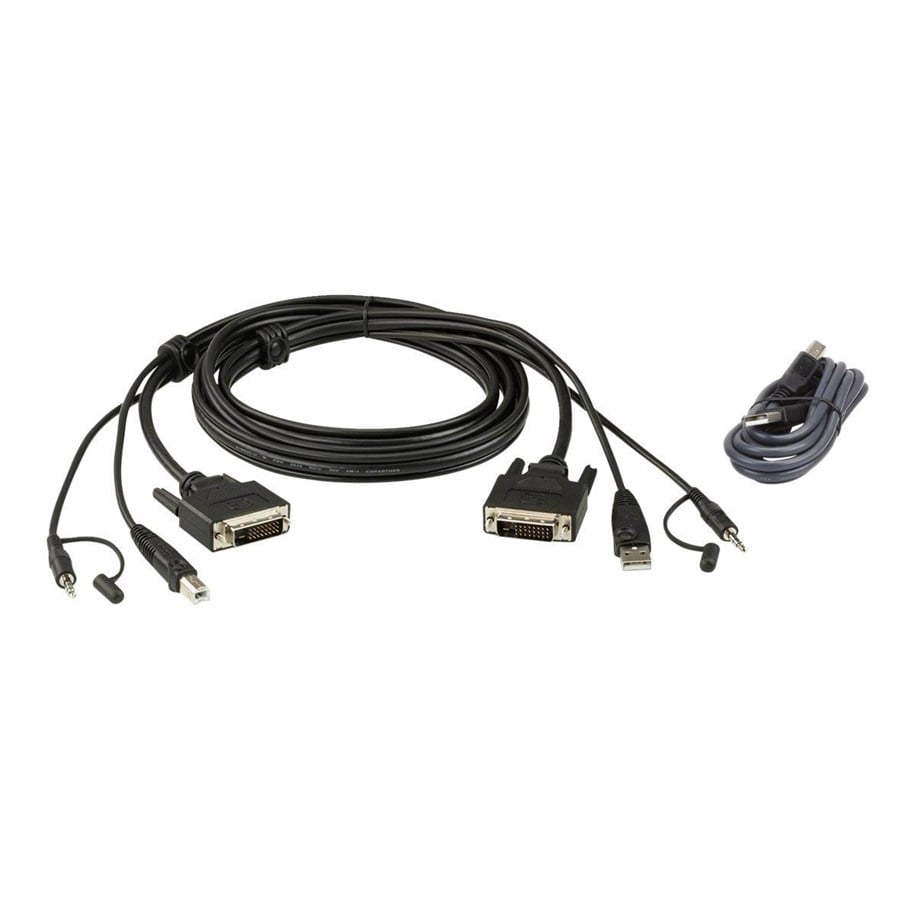Kabel KVM - ATEN CABLE KIT DVI-Dd/USB/SP L:1.8M - 2L-7D02UDX2