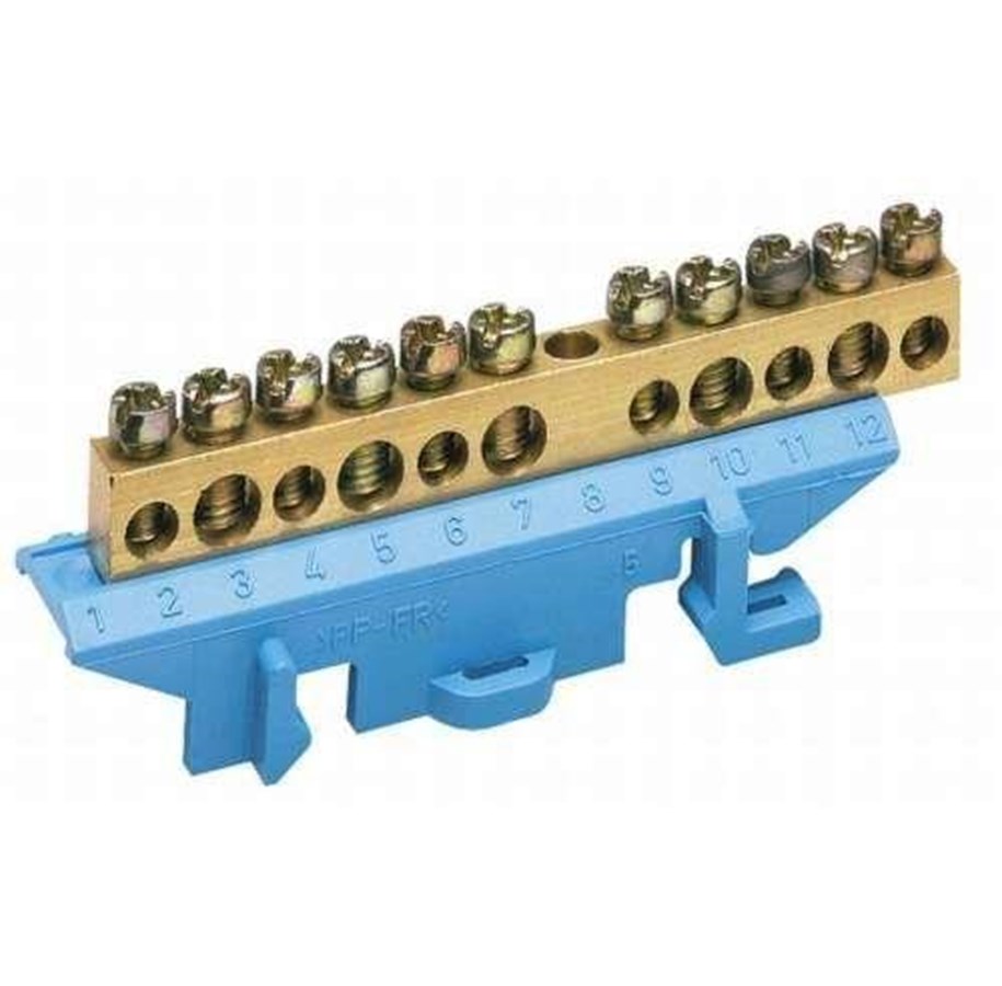 Urzadzenia laczace - Hager Brass terminal 73 mm with socket earth - KM11E