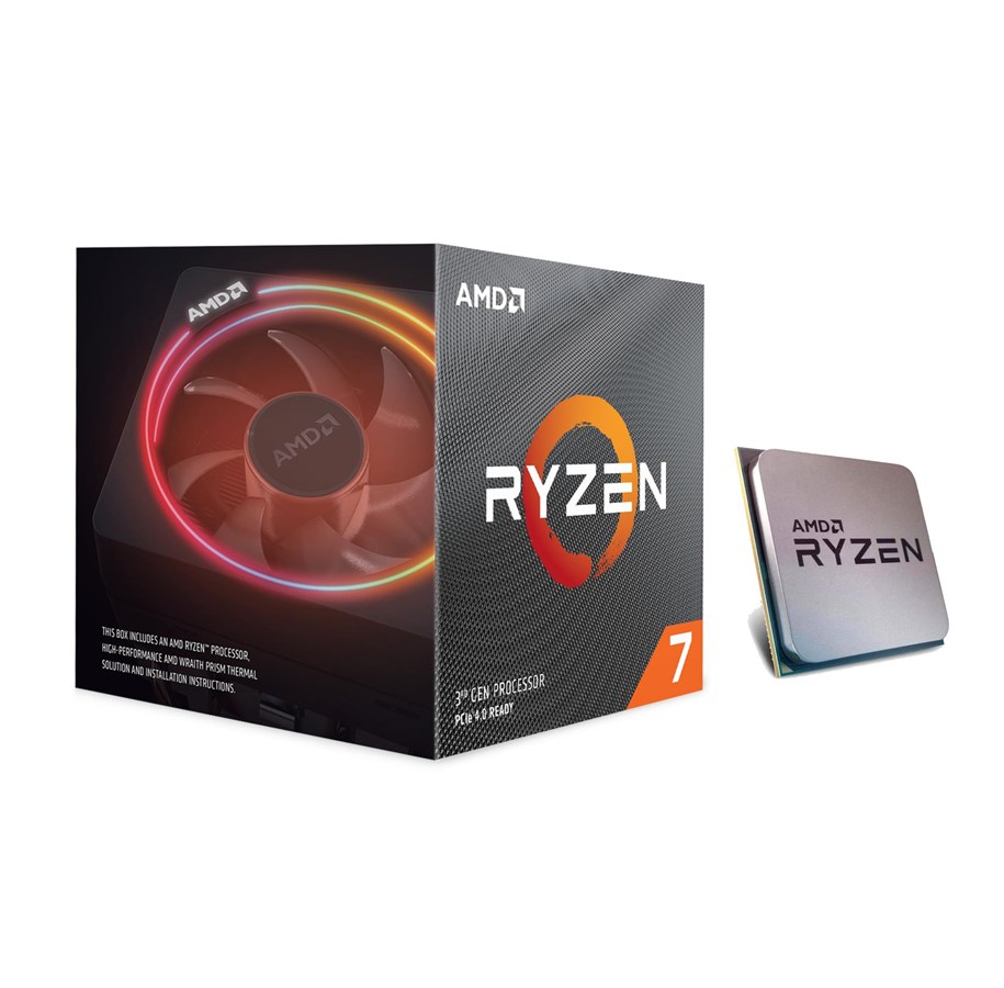 Procesor - AMD Ryzen 7 3800X Wraith Prism Procesor - 8 rdzeni - 3.9 GHz - AMD AM4 - AMD Boxed (z chłodzeniem) - 100-100000025BOX