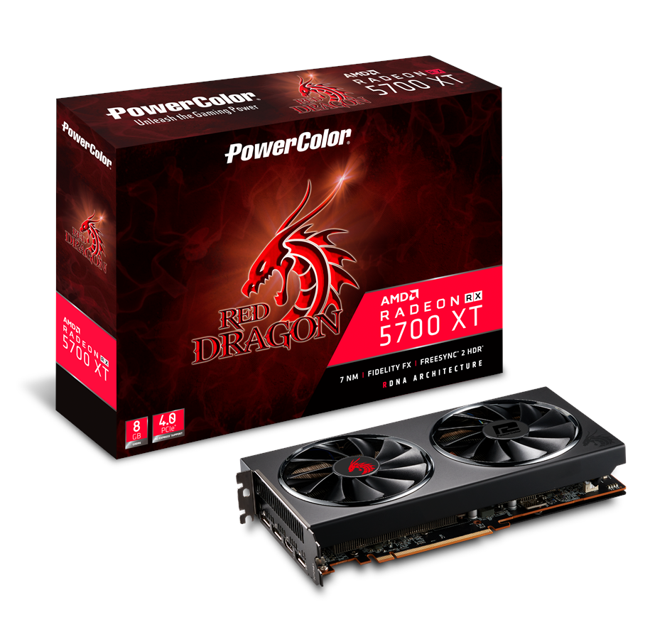 Karta graficzna - PowerColor Radeon RX 5700 XT Red Dragon - 8GB GDDR6 RAM - Karta graficzna - AXRX 5700XT 8GBD6-3DHR/OC