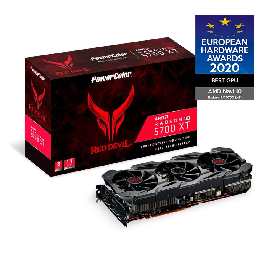 Karta graficzna - PowerColor Radeon RX 5700 XT Red Devil - 8GB GDDR6 RAM - Karta graficzna - AXRX 5700XT 8GBD6-3DHE/OC