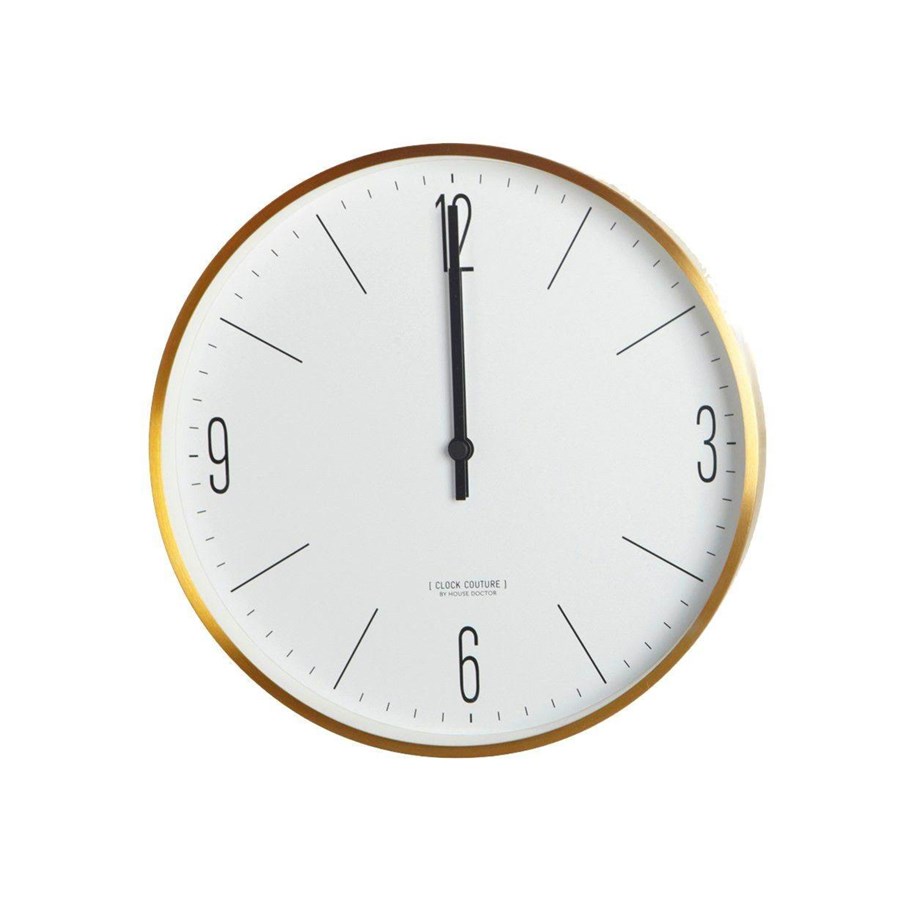 Dekoracje - House Doctor Wall Clock Couture Gold - lt0200