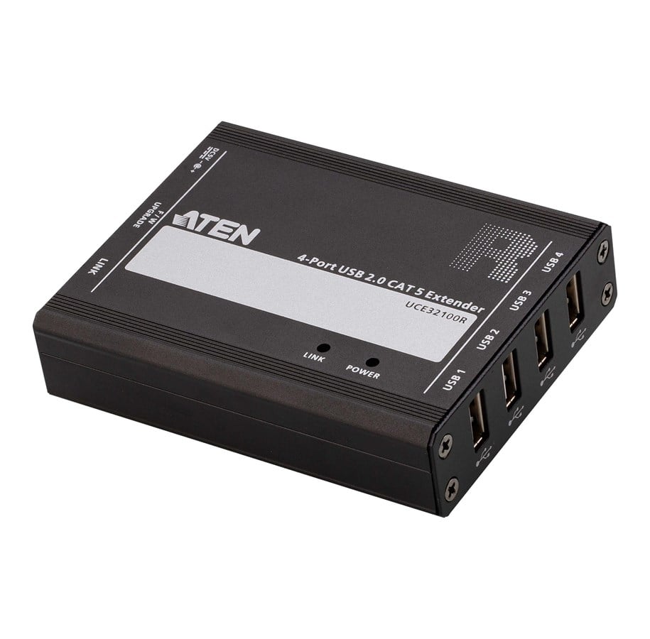 Wzmacniacz i transceiver  - ATEN 4-Port USB 2.0 CAT 5 Extender (up to100m) - UCE32100-AT-G