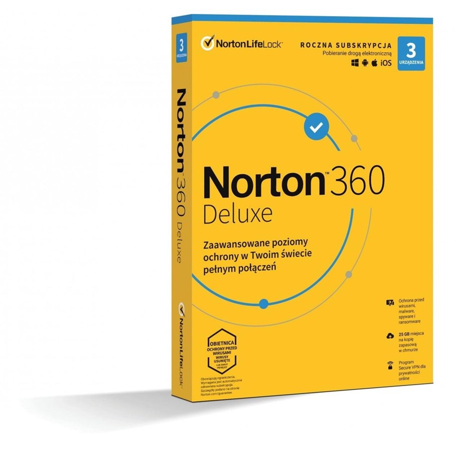 Programy antywirusowe i zabezpieczajace - Symantec Norton 360 Deluxe - Polish - 21408734