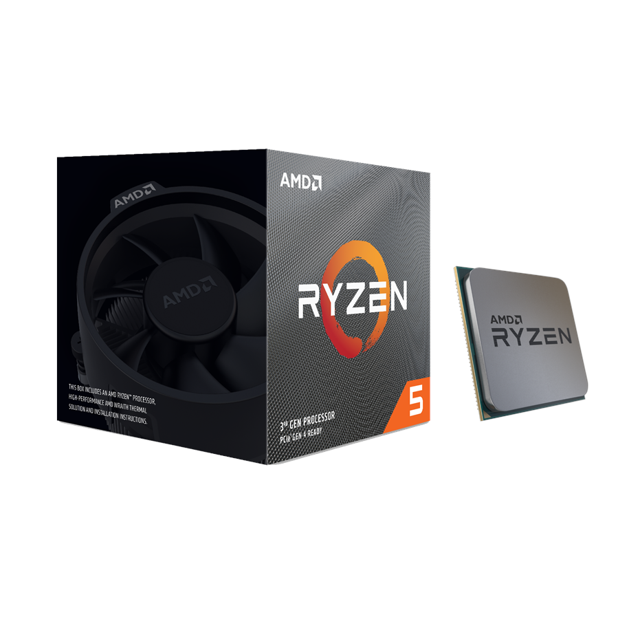 Procesor - AMD Ryzen 5 3600XT Wraith Spire Procesor - 6 rdzeni - 3.8 GHz - AMD AM4 - AMD Boxed (z chłodzeniem) - 100-100000281BOX
