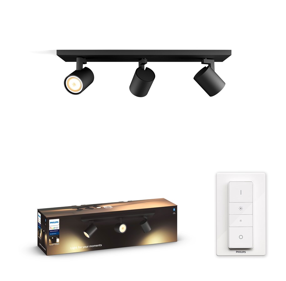 Inteligentny dom - Philips Hue Runner 3x5W Spots - BT - Black - 915005915801
