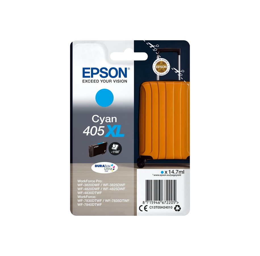 Tusz, toner i material eksploatacyjny - Epson 405XL - XL - cyan - original - ink cartridge - C13T05H24020