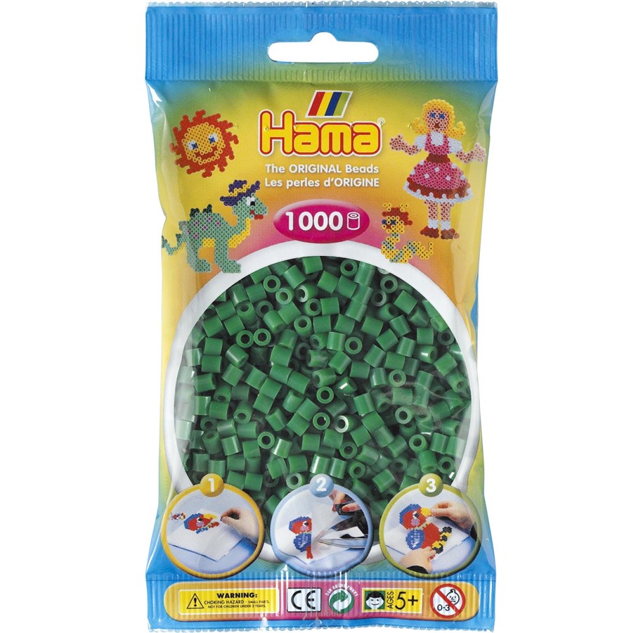 Kreatywne gry - Hama Ironing beads-Green 1000 pcs - 207-10