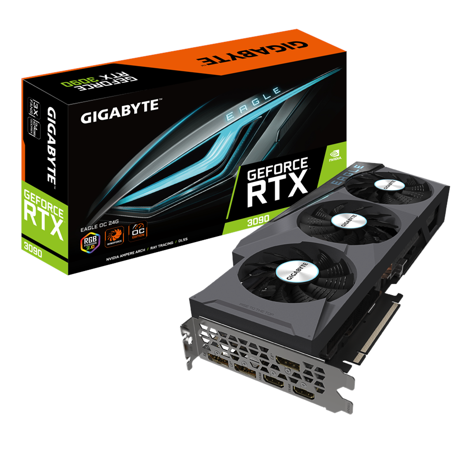Karta graficzna - GIGABYTE GeForce RTX 3090 EAGLE OC - 24GB GDDR6X RAM - Karta graficzna - GV-N3090EAGLE OC-24GD
