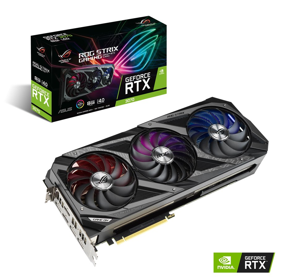 Karta graficzna - ASUS GeForce RTX 3070 ROG STRIX OC - 8GB GDDR6 RAM - Karta graficzna - 90YV0FR1-M0NA00