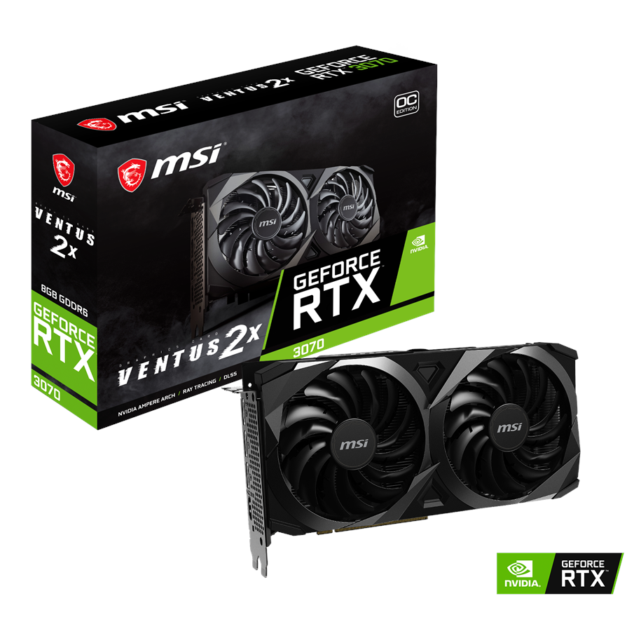 Karta graficzna - MSI GeForce RTX 3070 VENTUS 2X OC - 8GB GDDR6 RAM - Karta graficzna - RTX 3070 VENTUS 2X OC
