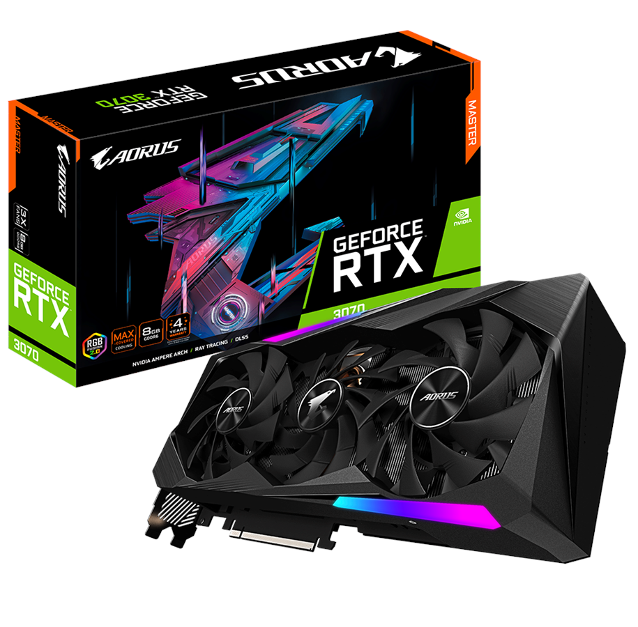 Karta graficzna - GIGABYTE GeForce RTX 3070 AORUS Master - 8GB GDDR6 RAM - Karta graficzna - GV-N3070AORUS M-8GD