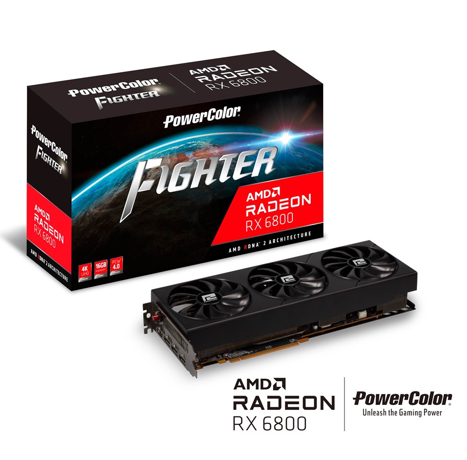 Karta graficzna - PowerColor Radeon RX 6800 Fighter - 16GB GDDR6 RAM - Karta graficzna - AXRX 6800 16GBD6-3DH/OC