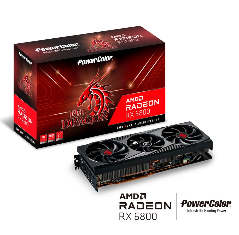 Karta graficzna - PowerColor Radeon RX 6800 Red Dragon - 16GB GDDR6 RAM - Karta graficzna - AXRX 6800 16GBD6-3DHR/OC