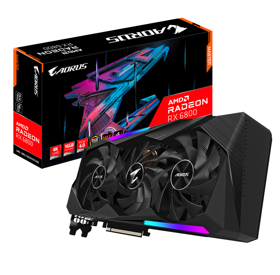 Karta graficzna - GIGABYTE Radeon RX 6800 AORUS Master - 16GB GDDR6 RAM - Karta graficzna - GV-R68AORUS M-16GD
