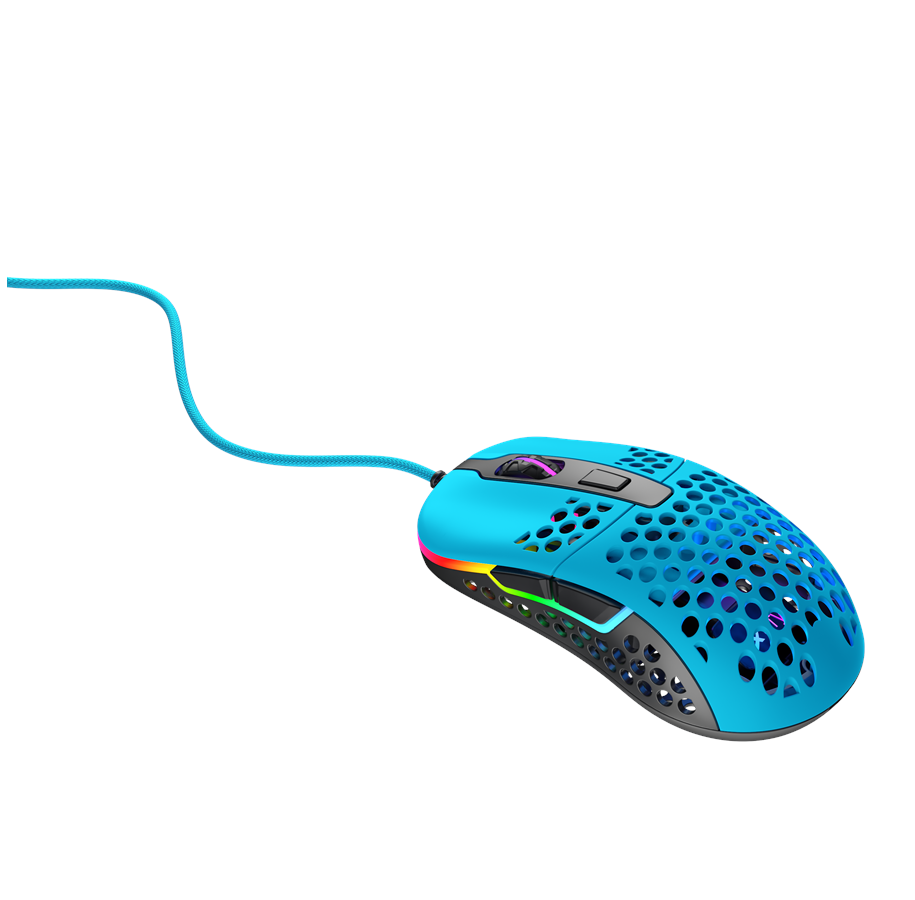 Myszka - Xtrfy M42 RGB - Miami Blue - Myszka do gier - Optyczny - 6 - Różowy z RGB - M42-RGB-BLUE
