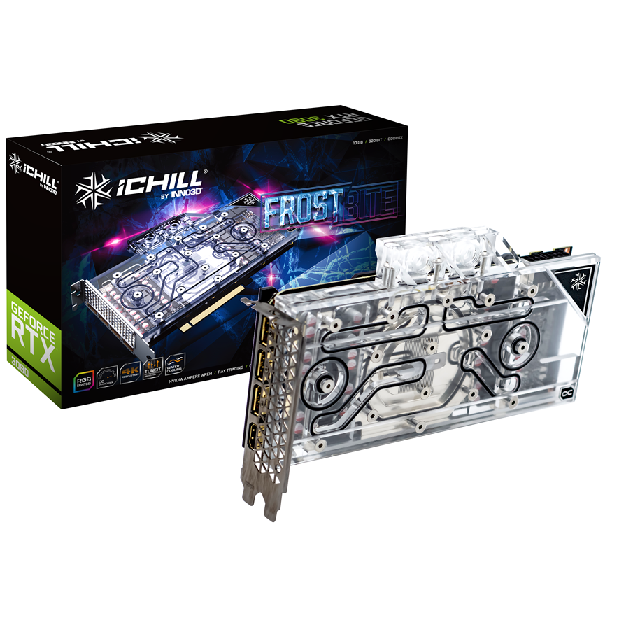 Karta graficzna - Inno3D GeForce RTX 3080 iCHILL Frostbite - 10GB GDDR6X RAM - Karta graficzna - C3080-106XX-1810FB