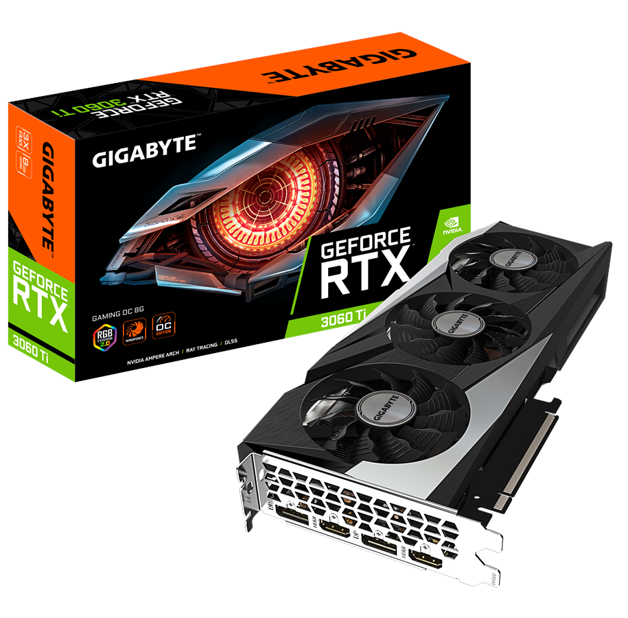Karta graficzna - GIGABYTE GeForce RTX 3060 Ti GAMING OC - 8GB GDDR6 RAM - Karta graficzna - GV-N306TGAMING OC-8GD