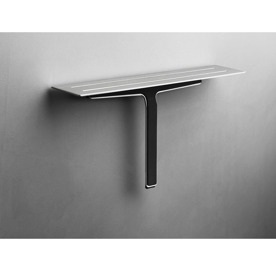 Akcesoria lazienkowe - Unidrain Reframe Collection soap shelf and shower wiper, Brushed - 7010
