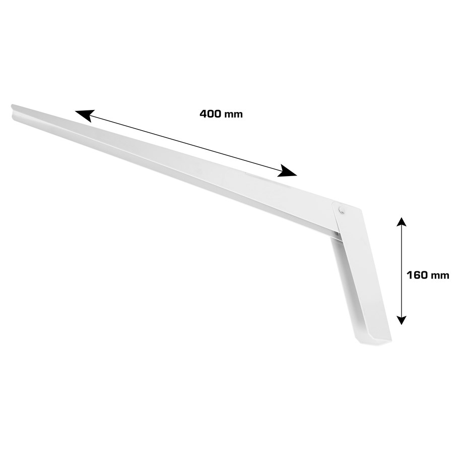 Wsporniki i zawiasy  - Home>it Folding shelf bracket 400 x 160mm - white - 16384