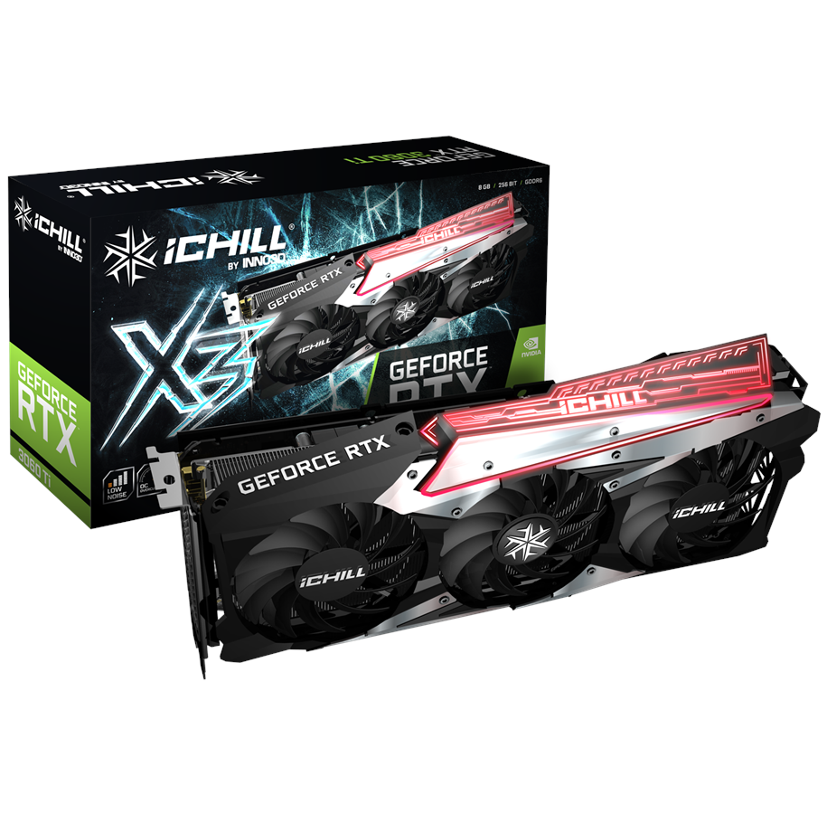 Karta graficzna - Inno3D GeForce RTX 3060 Ti iCHILL X3 - 8GB GDDR6 RAM - Karta graficzna - C306T3-08D6X-1671VA39