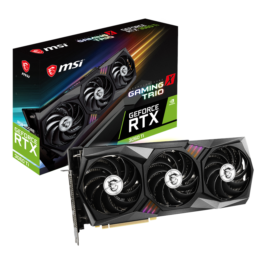 Karta graficzna - MSI GeForce RTX 3060 Ti GAMING X TRIO - 8GB GDDR6 RAM - Karta graficzna - RTX 3060 Ti GAMING X TRIO