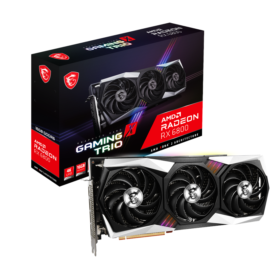 Karta graficzna - MSI Radeon RX 6800 GAMING X TRIO - 16GB GDDR6 RAM - Karta graficzna - RX 6800 GAMING X TRIO 16G