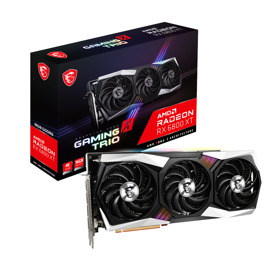 Karta graficzna - MSI Radeon RX 6800 XT GAMING X TRIO - 16GB GDDR6 RAM - Karta graficzna - RX 6800 XT GAMING X TRIO 16G