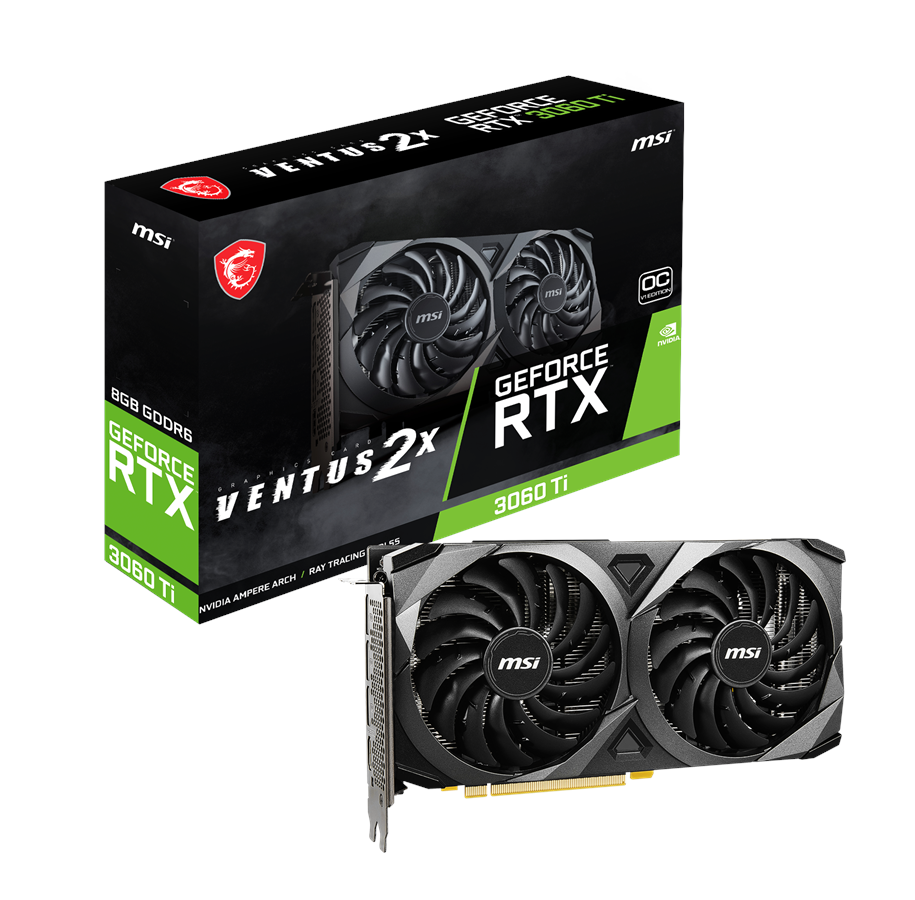 Karta graficzna - MSI GeForce RTX 3060 Ti VENTUS 2X OCV1 - 8GB GDDR6 RAM - Karta graficzna - RTX 3060 Ti VENTUS 2X OCV1