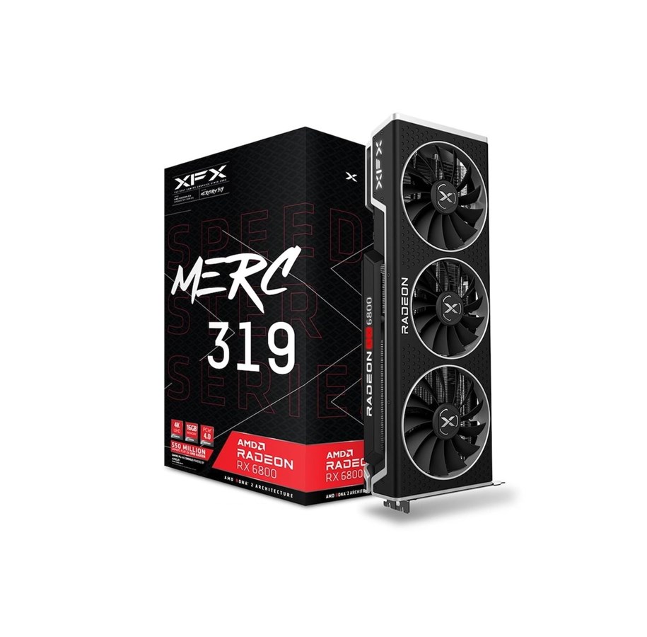Karta graficzna - XFX Radeon RX 6800 Speedster MERC 319 - 16GB GDDR6 RAM - Karta graficzna - RX-68XLATBD9