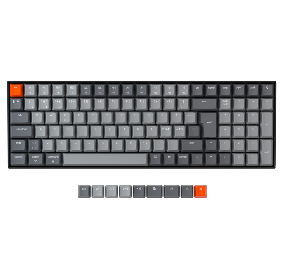 Klawiatura - Keychron K4 RGB Aluminium (V2) - Gateron Brown - Klawiatura gamingowa - Nordycki - Czarny - K4C3