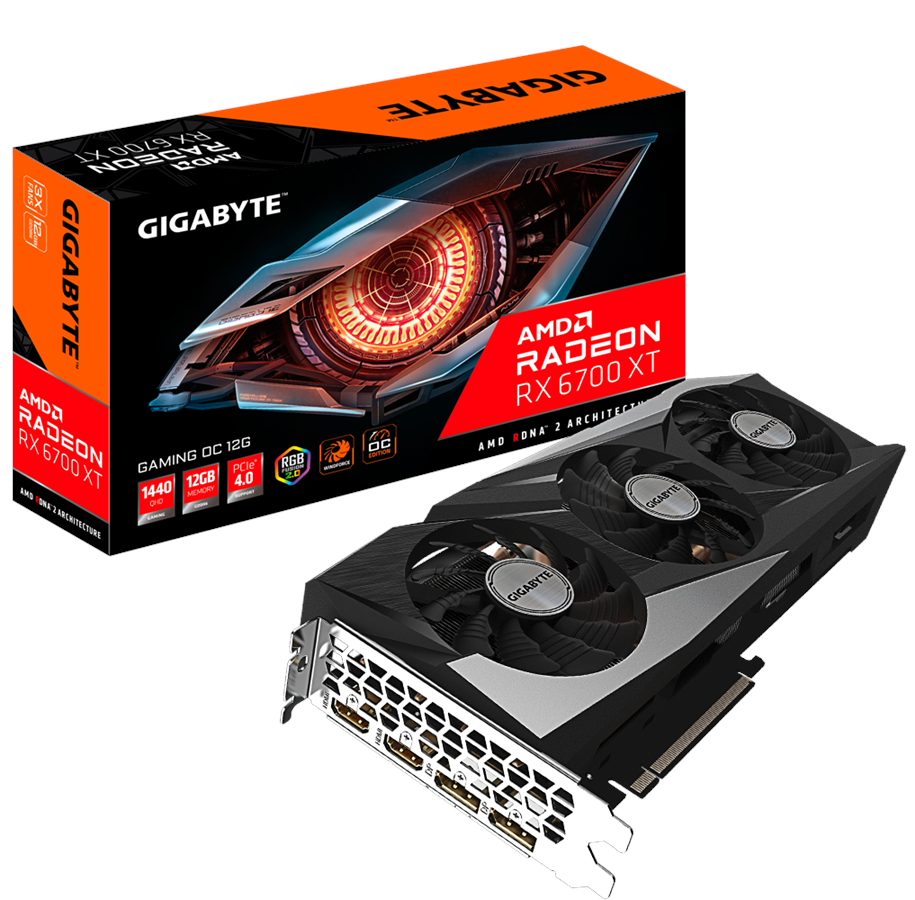 Karta graficzna - GIGABYTE Radeon RX 6700 XT GAMING OC - 12GB GDDR6 RAM - Karta graficzna - GV-R67XTGAMING OC-12GD