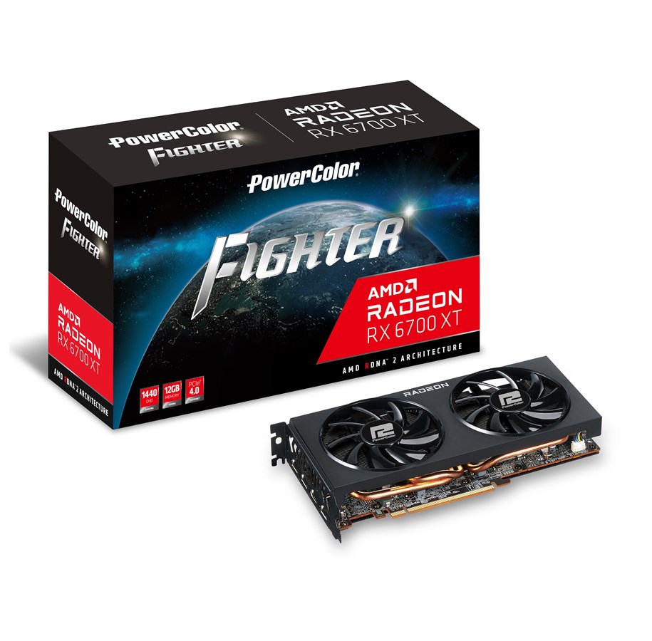 Karta graficzna - PowerColor Radeon RX 6700 XT Fighter - 12GB GDDR6 RAM - Karta graficzna *DEMO* - AXRX 6700XT 12GBD6-3DH