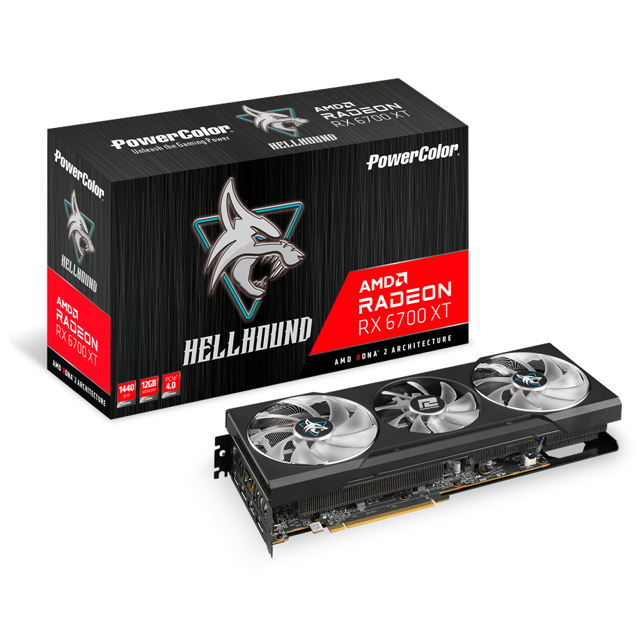 Karta graficzna - PowerColor Radeon RX 6700 XT Hellhound - 12GB GDDR6 RAM - Karta graficzna - AXRX 6700XT 12GBD6-3DHL